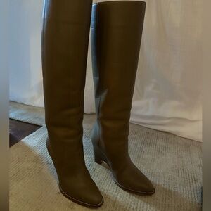 Gabriela Hearst olive green tall boots